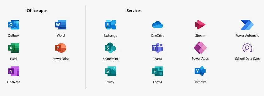 office 365 apps services